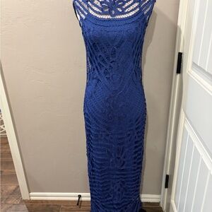 Ralph Lauren Royal Blue Lace Gown